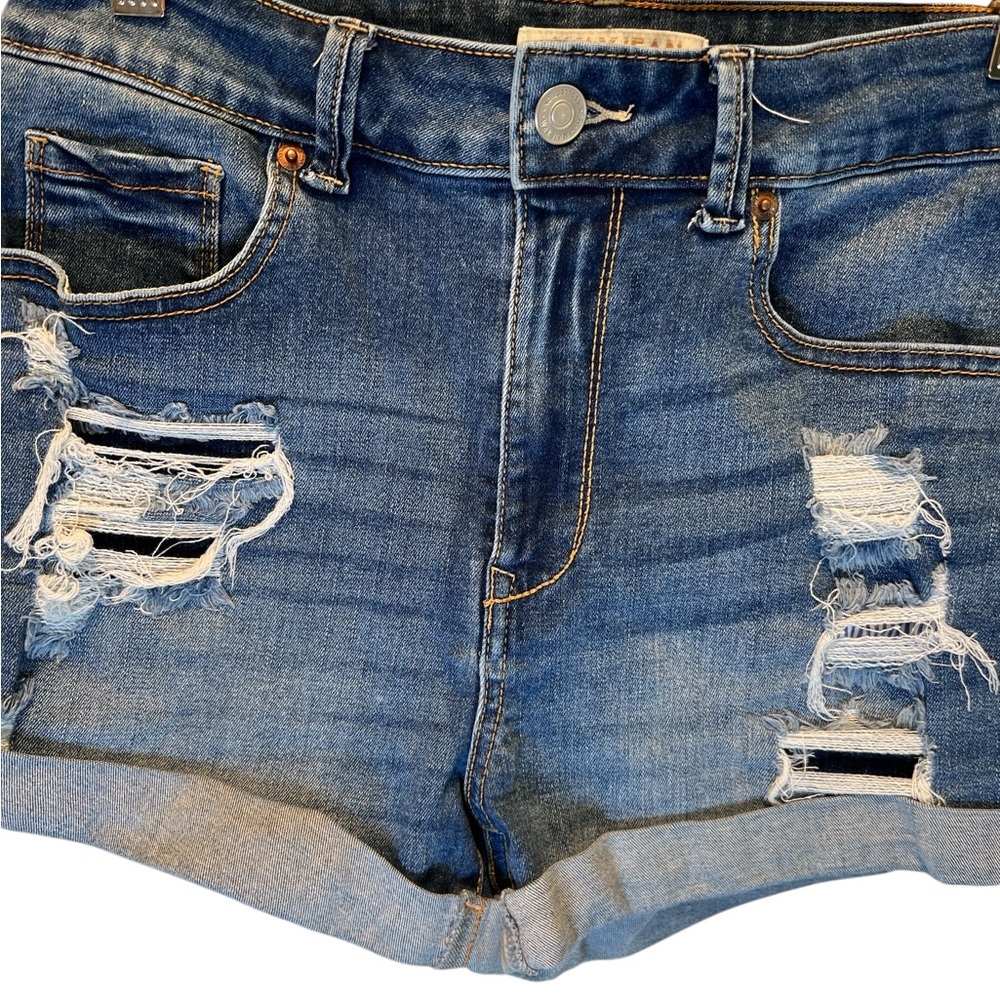 NEW 🔥 High Rise Distressed Women’s Shorts , Sz M . - Picture 4 of 6